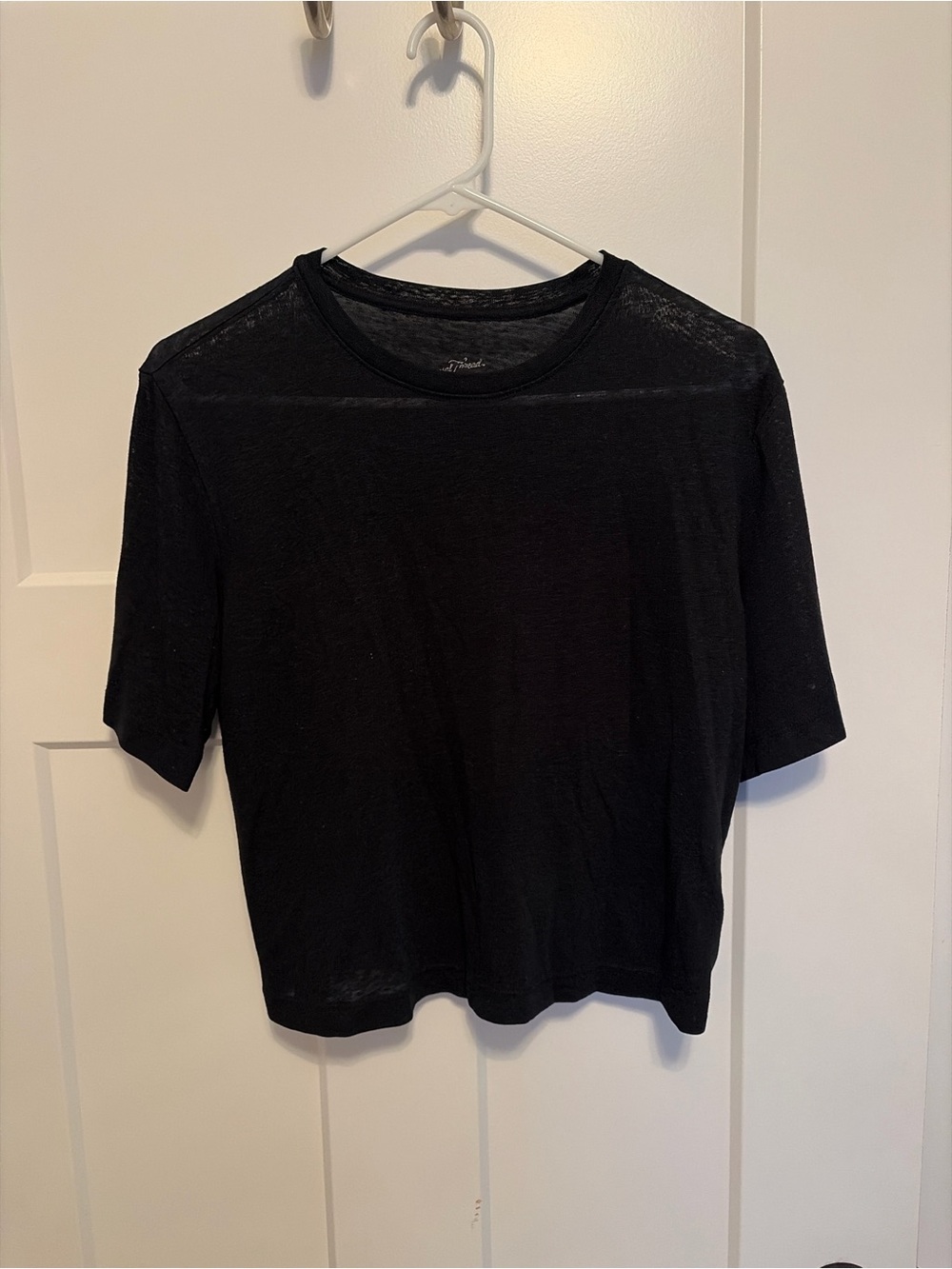 Universal Thread Black Short-Sleeve Crop Top
